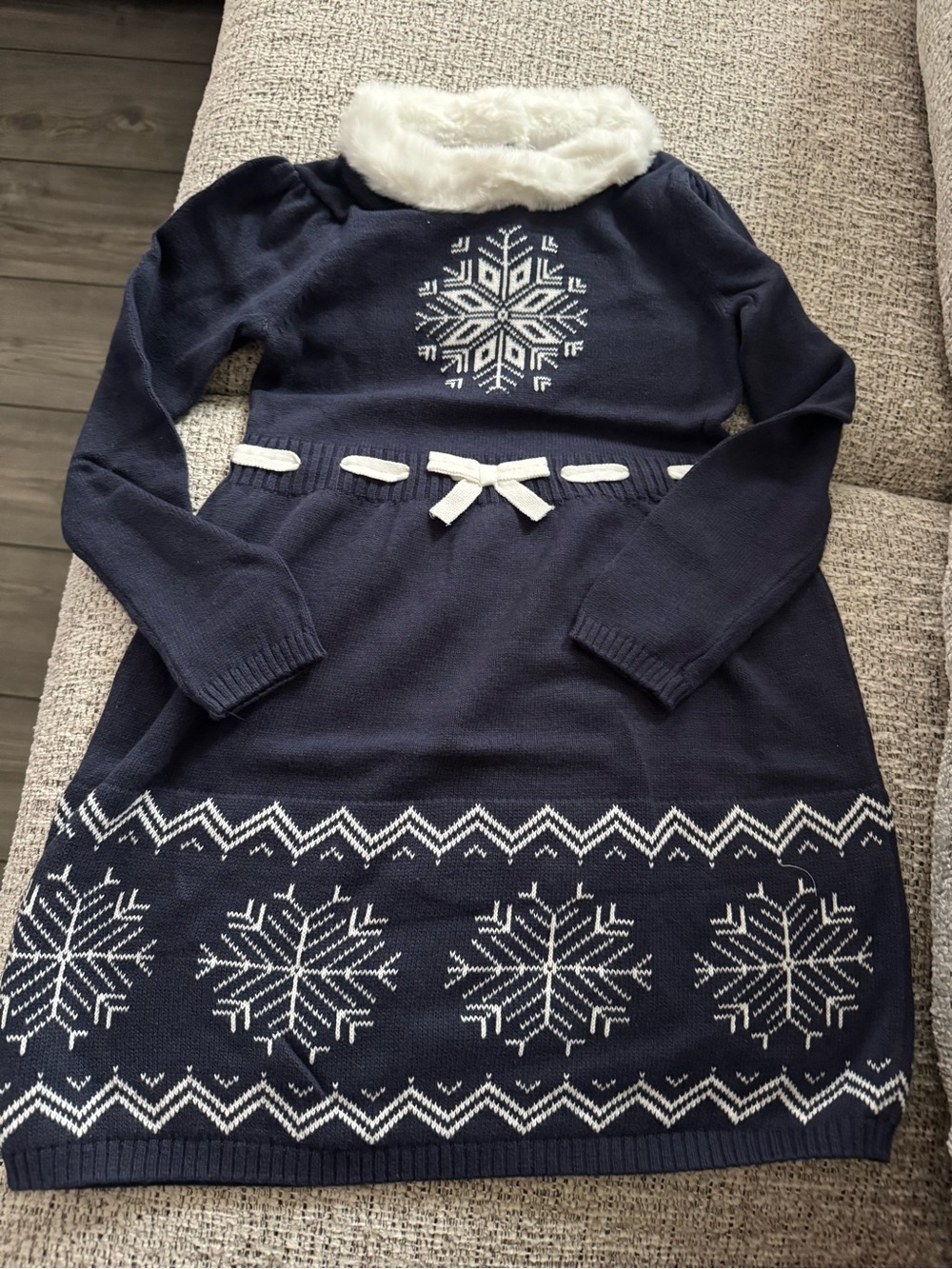 NWT Gymboree Girls Holiday Snowflake Knit Sweater Dress Size 6